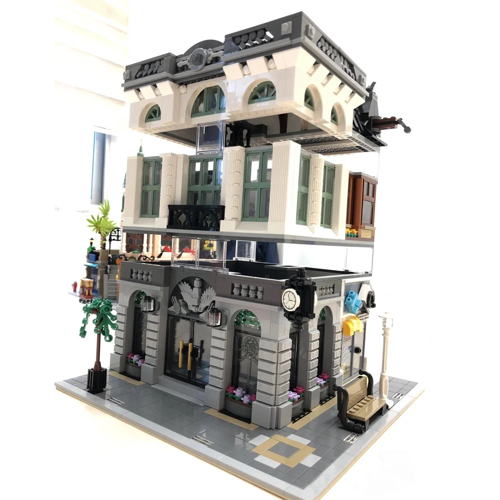 الإبداعية خبير الطوب البنك مقهى الزاوية MOC شارع عرض مدينة نموذج منزل الحيوانات الأليفة متجر تاون هول وسط المدينة العشاء ألعاب مكعبات البناء