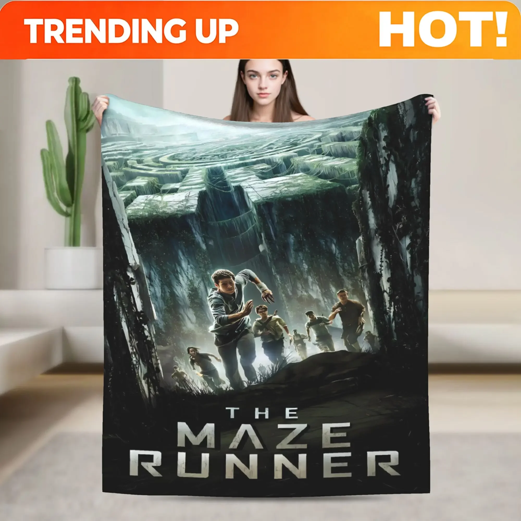 Custom Film The Maze Runner Blankets Warm Soft Aesthetic Plush Bedding Throws For Couch Bed Travel Office Flannel Bedspread Bed
