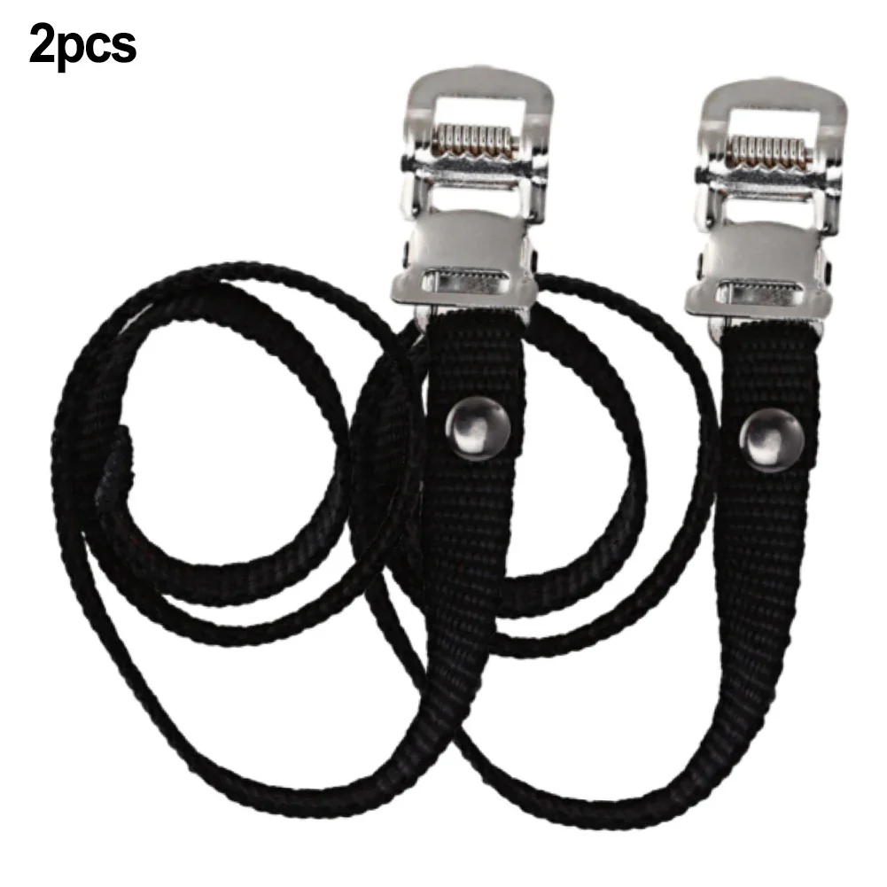 MTB Road Bike Cycling Toe Straps 50cm For Bicycle Racing Exercise Bike Pedal Toe Straps Foot Pedal Strap Adjustable Metal Buckle