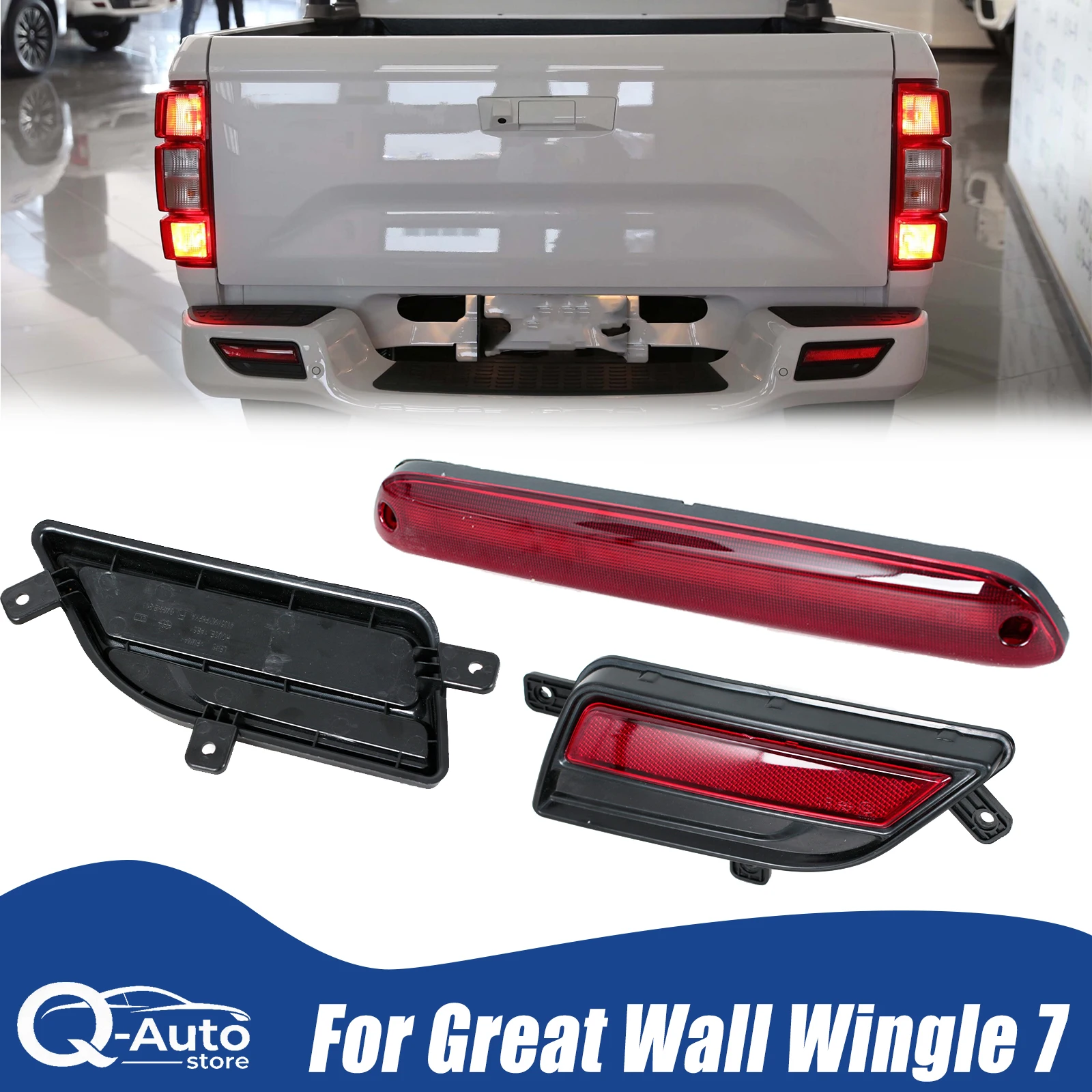 Third Brake Light Warning Light rear bumper light rear bar reflective strip For Great Wall Wingle 7 High Mounted Brake Light