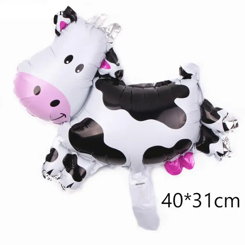 2Pcs Cow Foil Balloons Cow Shape Helium Balloon for Farm Birthday Party Decoration Baby Shower Farm Animal Theme Party Supplies