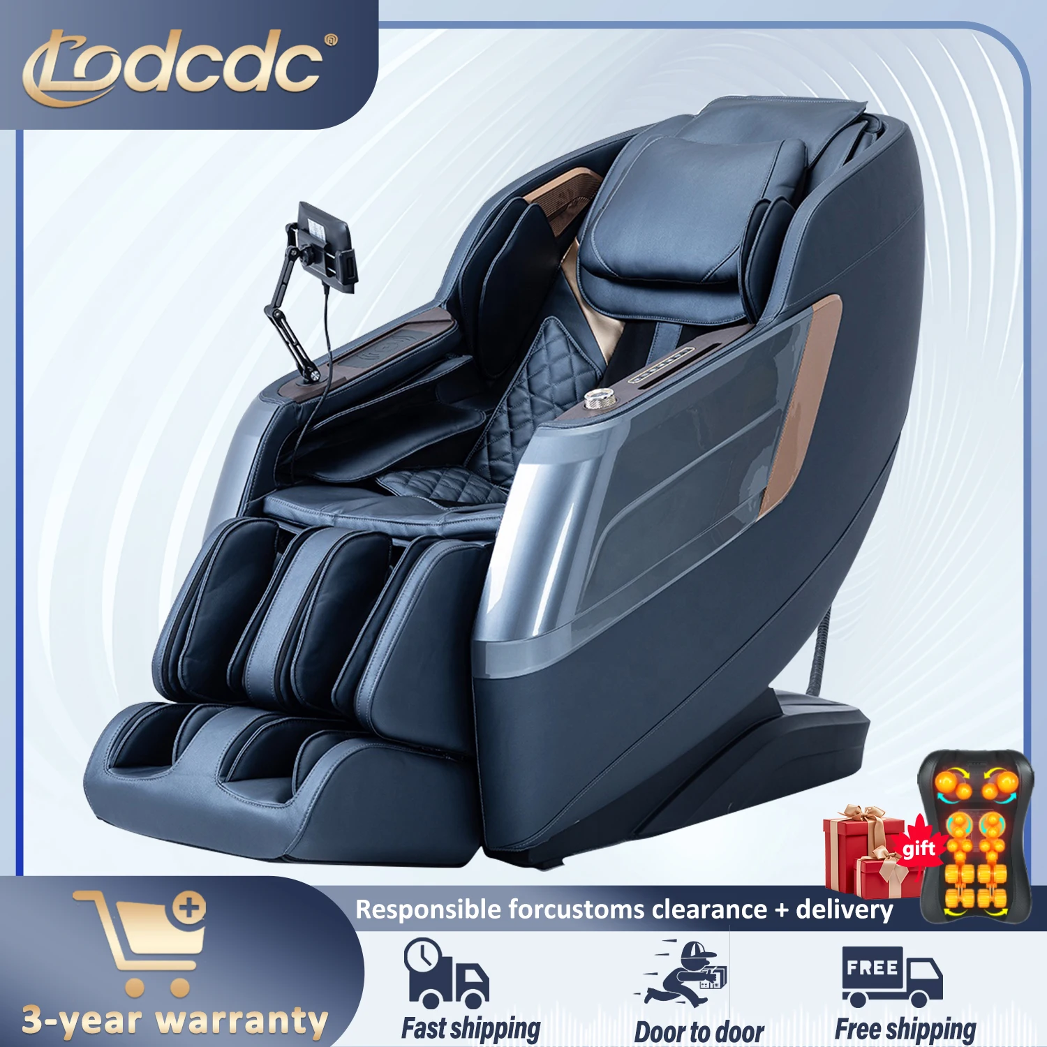

3 year warranty Luxury Massage Chair Full body Airbag SL-Track AI Voice Control Thai Stretch Home Office with Bluetooth Music