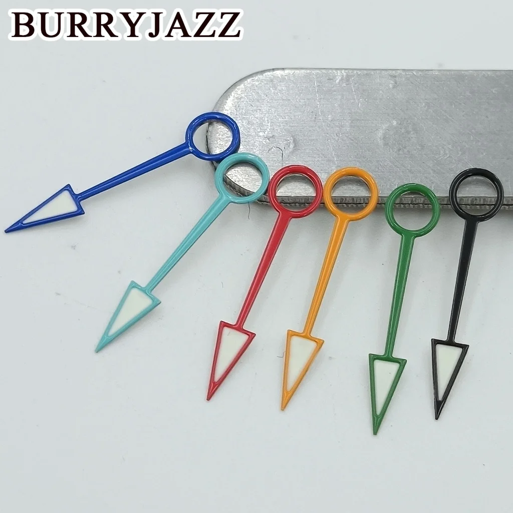 BURRYJAZZ NH34 GMT Watch Hands Silver Gold Rose Gold Black BlackGrey Orange Blue Deep Blue Red Green Watch Hands Green Luminous