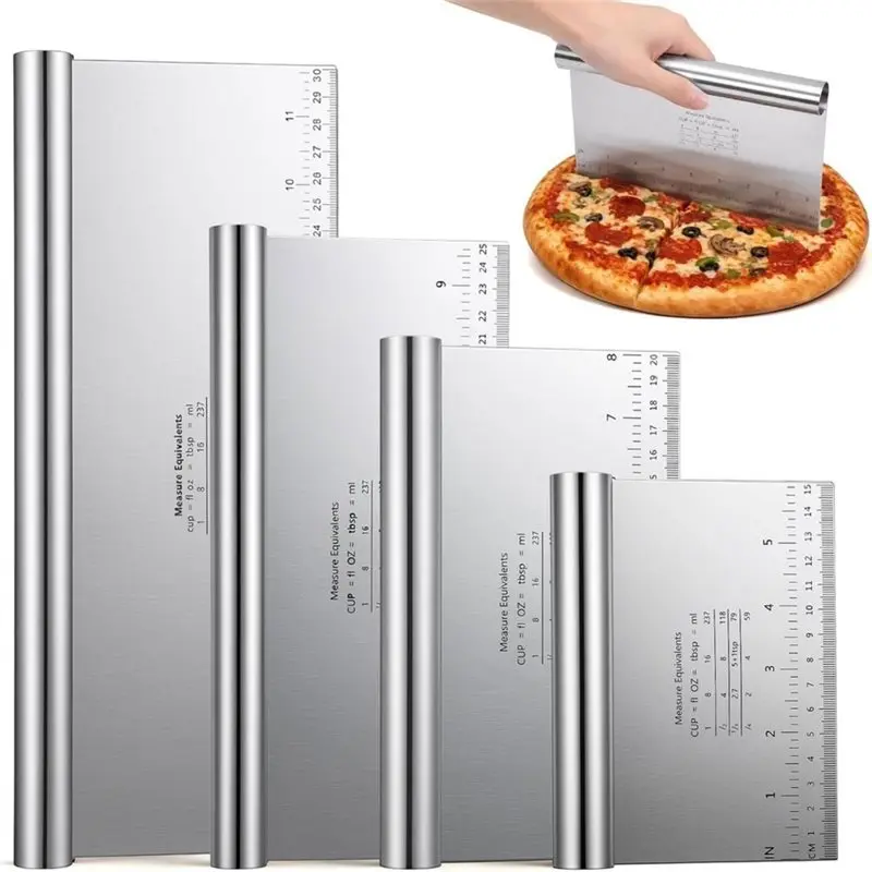 SOFT-4Pcs Dough Cutter Set, Stainless Steel 12/10/8/6