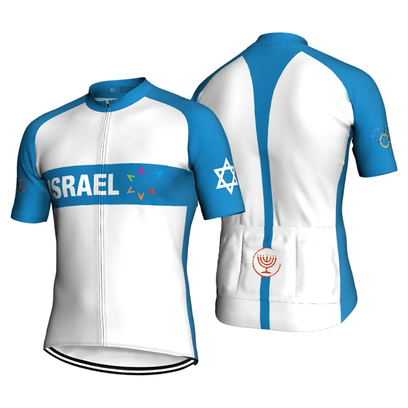 

Israel Short Sleeve Bike Shirt, Road Bike Clothing, Outdoor Jersey, White, Road Bike Shirt, Motocross Clothing, Racing Jersey