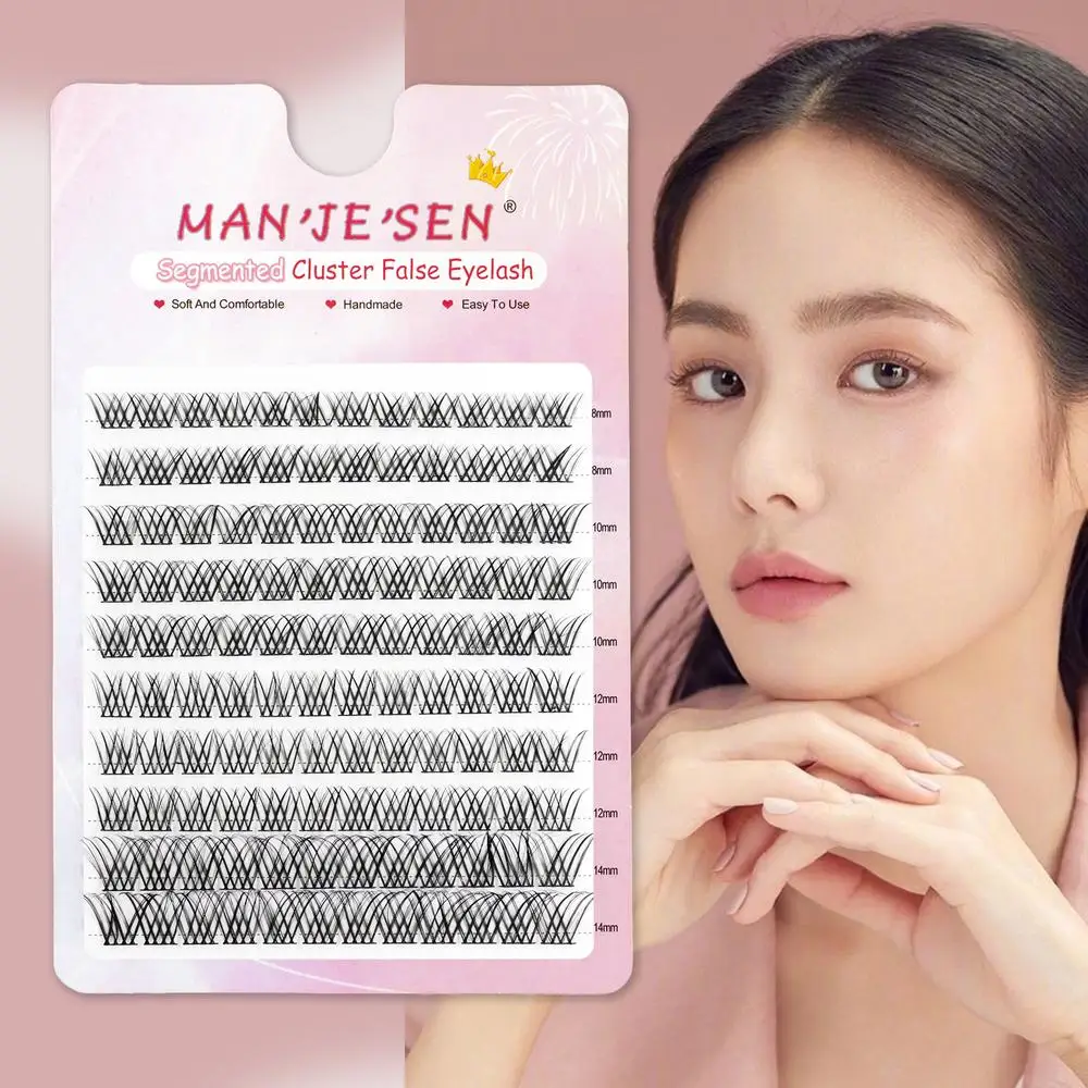 Self Application DIY at Home Individual Lashes Kit Natural Look Wispy 120Pcs Lash Clusters DIY Eyelash Extension Kit