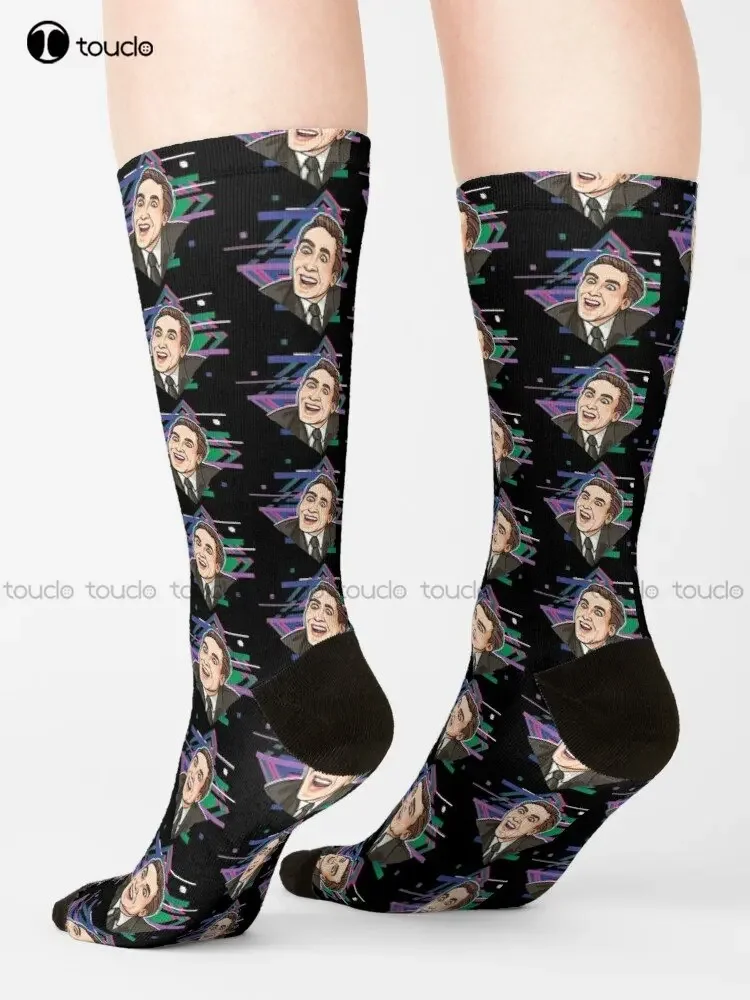 Nicolas Cage Socks Green Baseball Socks Personalized Custom Unisex Adult Teen Youth Socks 360° Digital Printing Streetwear Funny