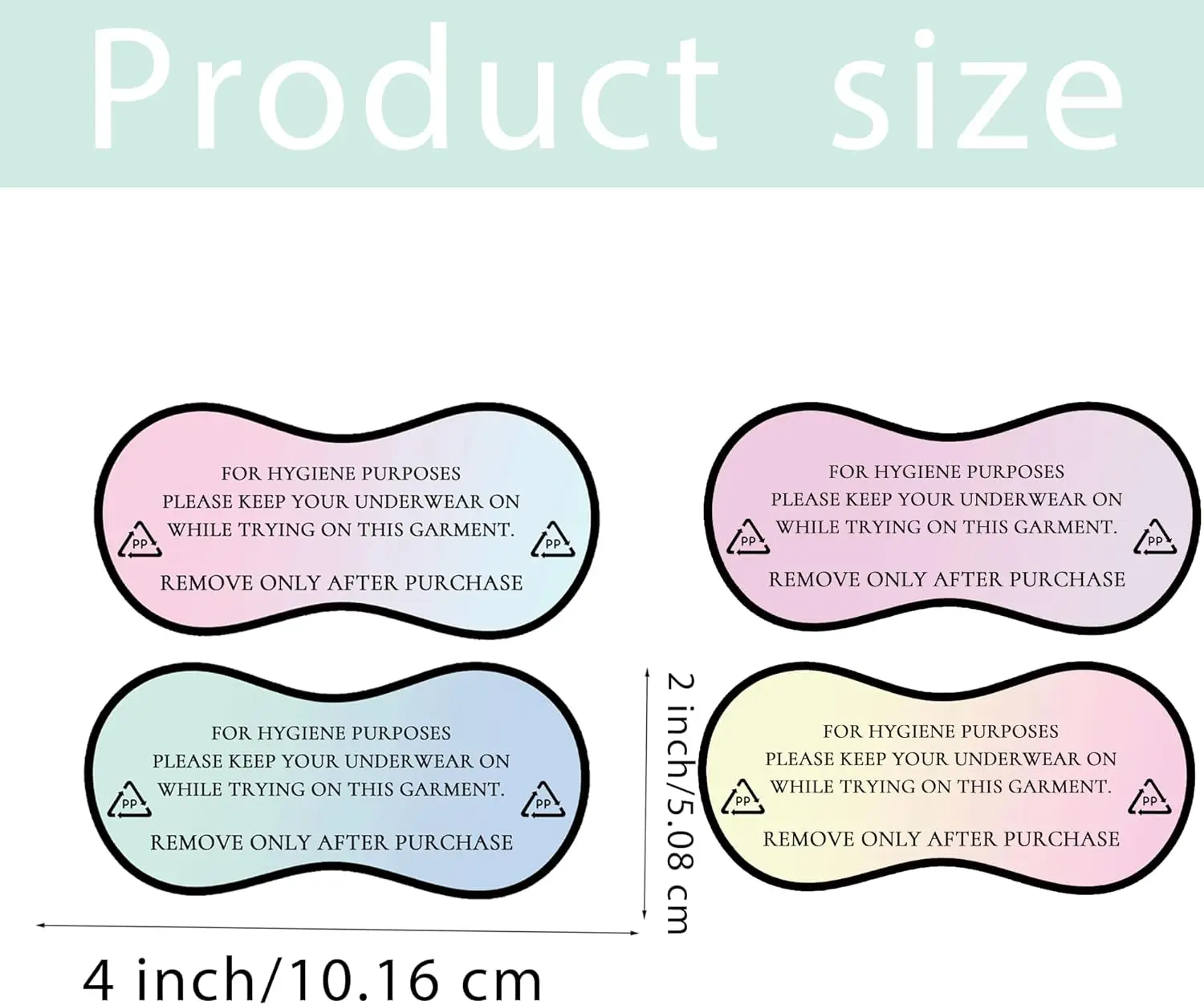 Try on Stickers for Swimwear 120 Pcs Adhesive Protective Hygiene Liners Strips 4x2 inch Protective Underwear Liners Swimsuits