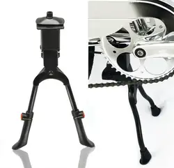 Double Leg Kickstand Bicycle Stand Bike Center Mount Foldable Heavy Duty Adjustable MTB Bike Kickstand Foot Support Dual Leg