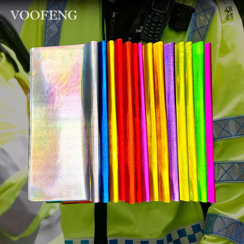 VOOFENG Sparkle Microprismatic Reflective PVC Sheet Reflective Material for Reflector Personal Safety  Accessories 47x49cm