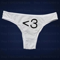 Letter Print Y2k Panties Goth Streetwear Casual Sexy Thongs Vintage Grunge Punk Elastic Low Waisted Underwear Emo-Girl Harajuku