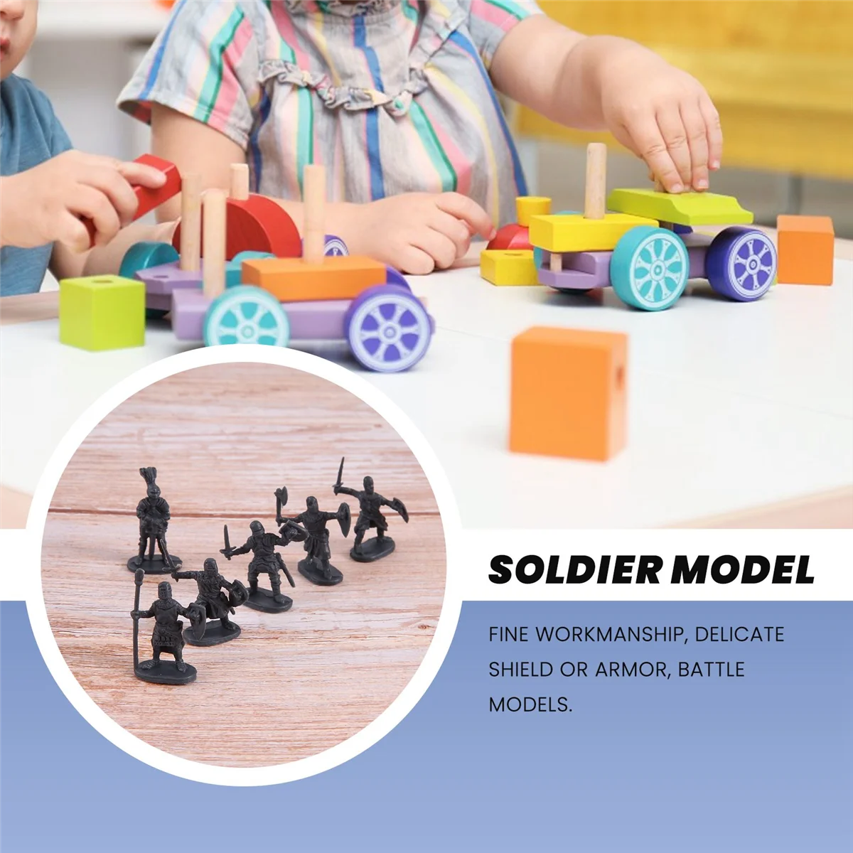 AB53 1:72 200/Set Figure antiche in plastica Giocattolo Soldati Uomini Spadaccino Action Figure Giocattoli di scena di guerra fai da te Grigio