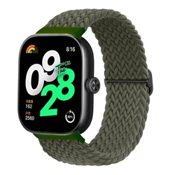 Braided Strap for Xiaomi Redmi Watch 4 Elastic Solo Loop Adjustable sport Nylon Replacement correa bracelet Miband 8 pro band