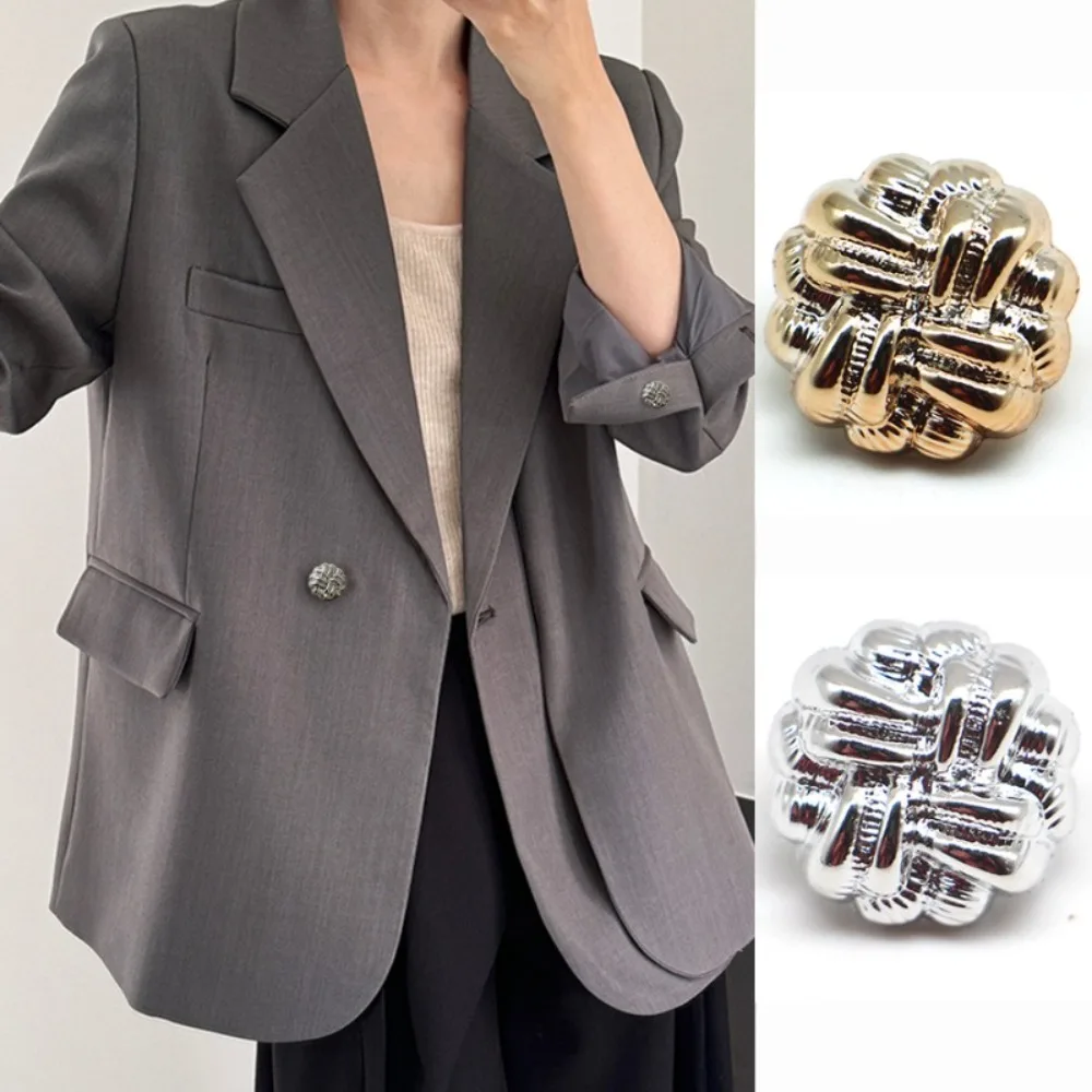 FCXDG-عقدة ملتوية أزرار معدنية غير منتظمة ، أزرار متعددة الاستخدامات ، سترة مزينة ، سترة عصرية ، سترة بدلة ، لوازم خياطة ، 10.