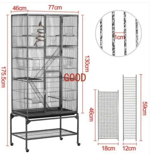 Manufacturer Parrot Supplies Three-layer super large flying bird cage