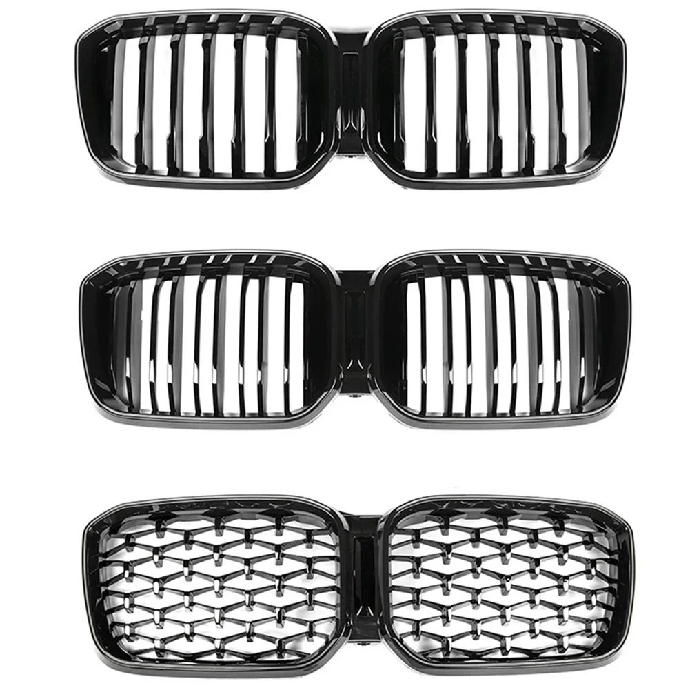 LED Front Radiator Kidney Bumper OEM Hood Grilles Replacement For BMW X3/X4 G01 G02 G08 xDrive 25i 30i M40i LCI 2022-2024