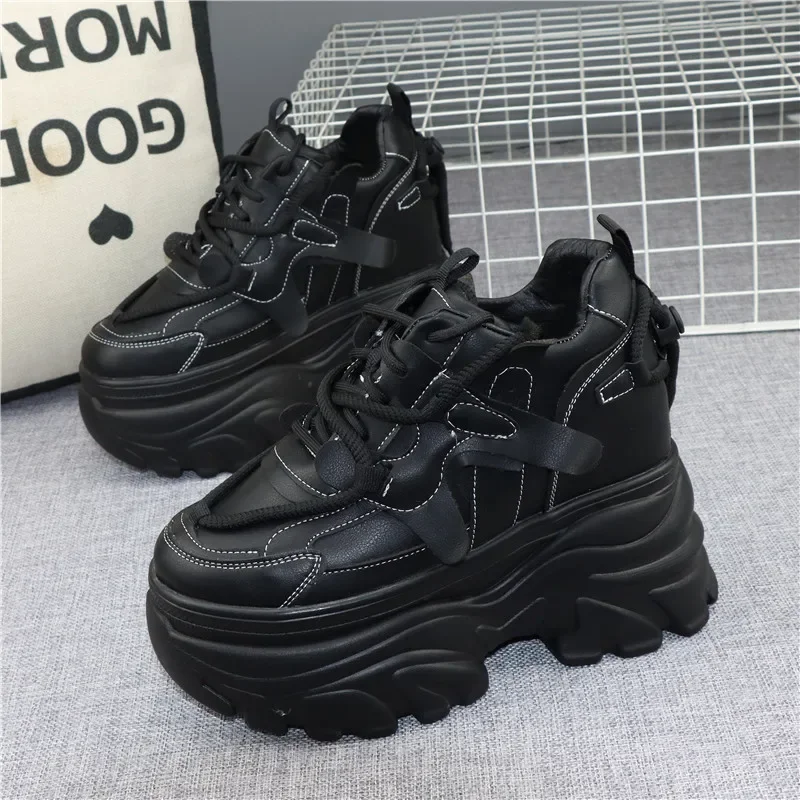 Inside Increase 12CM Old Daddy Shoes Female New Autumn Shoes with Thick Soles Small 10CM Muffin Small White Shoes sneaker