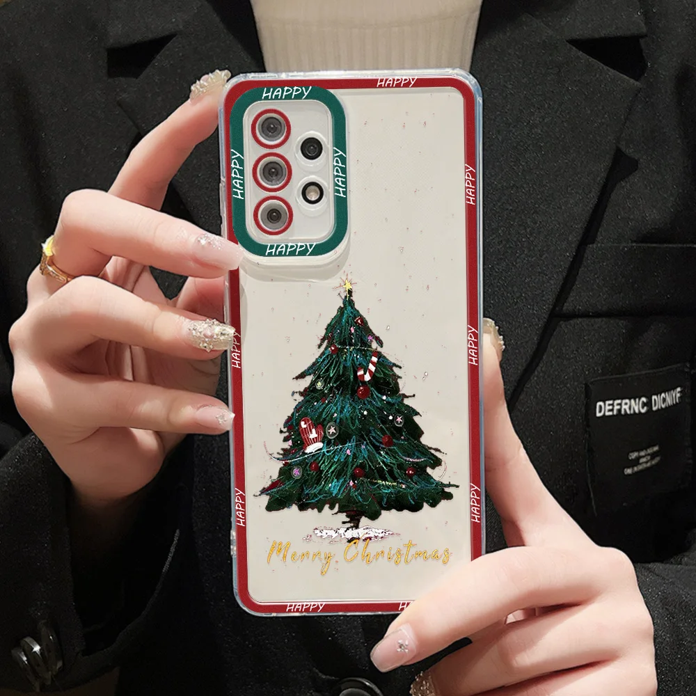 Merry Christmas Phone Case For Samsung S24 S23 S22 S21 Ultra S24 S23 Plus S23 S21 S20 FE A35 A33 Shock-resistant Protective Case