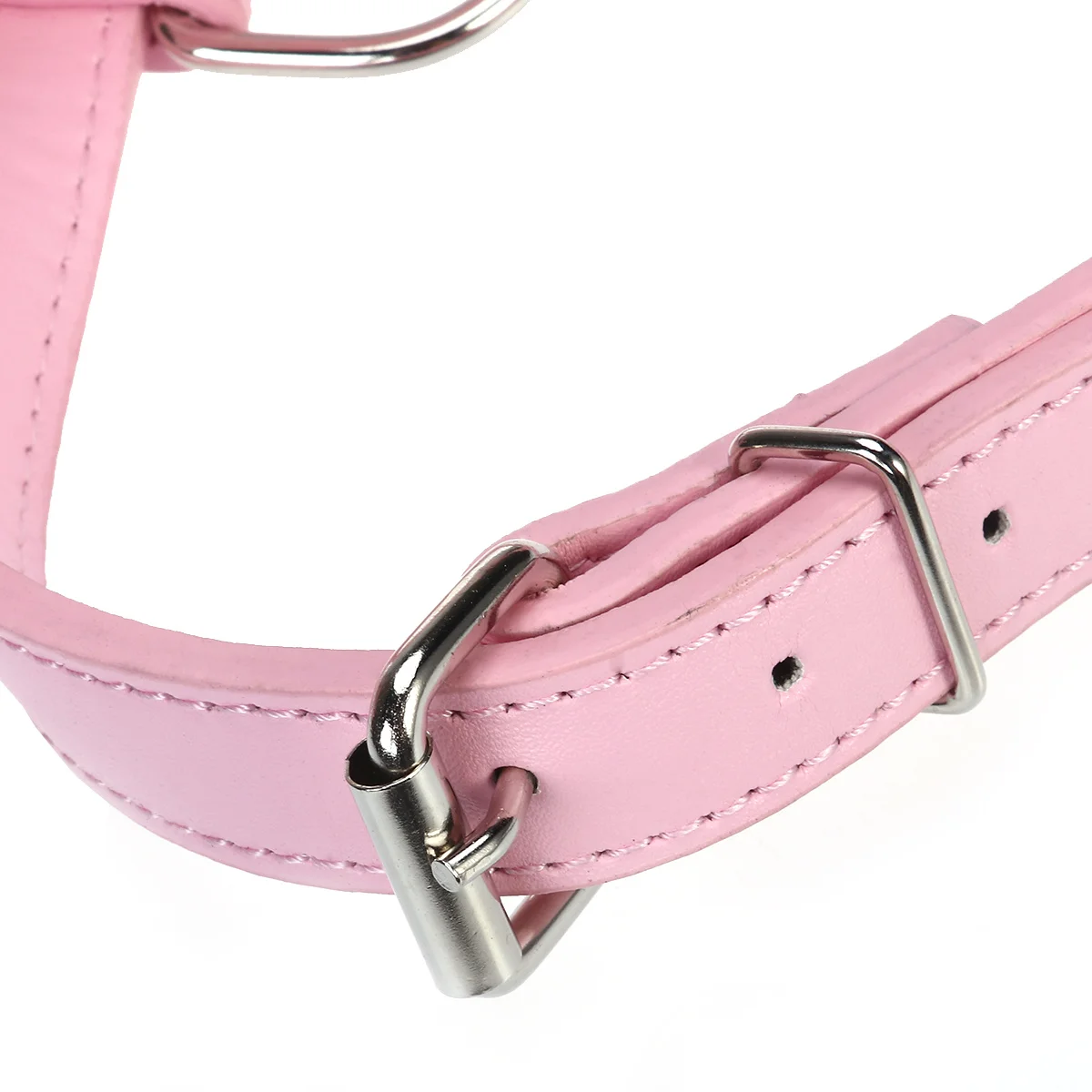 

Pink Pu Dog Harness Adjustable 65-85Cm Chest Strap For Terrier Stainless Steel Spike Studded Pet Walking Gear