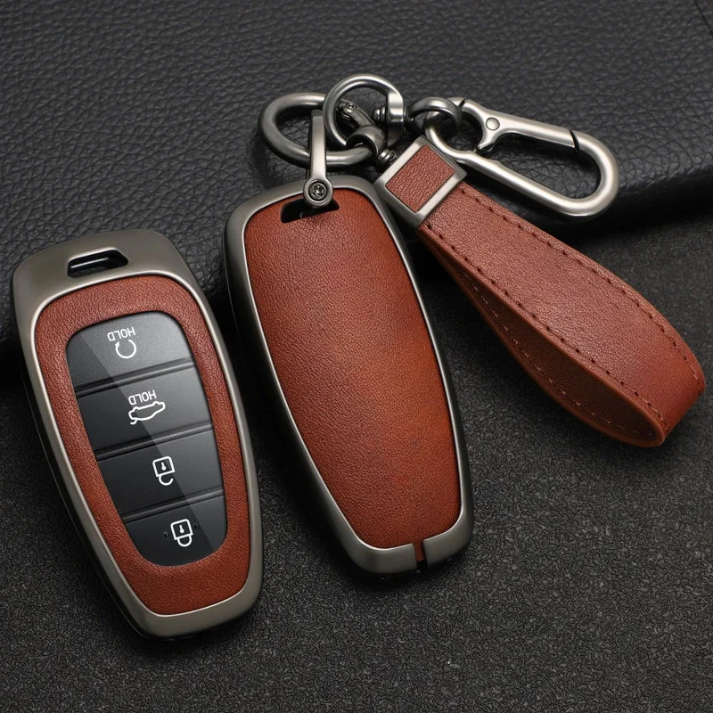 3/4/5Buttons Case Key Cover for Hyundai Tucson 2023 Solaris 2021 NX4 Tuscani NEXO Santa Fe Atos Prime I30 Remote Car Accessories