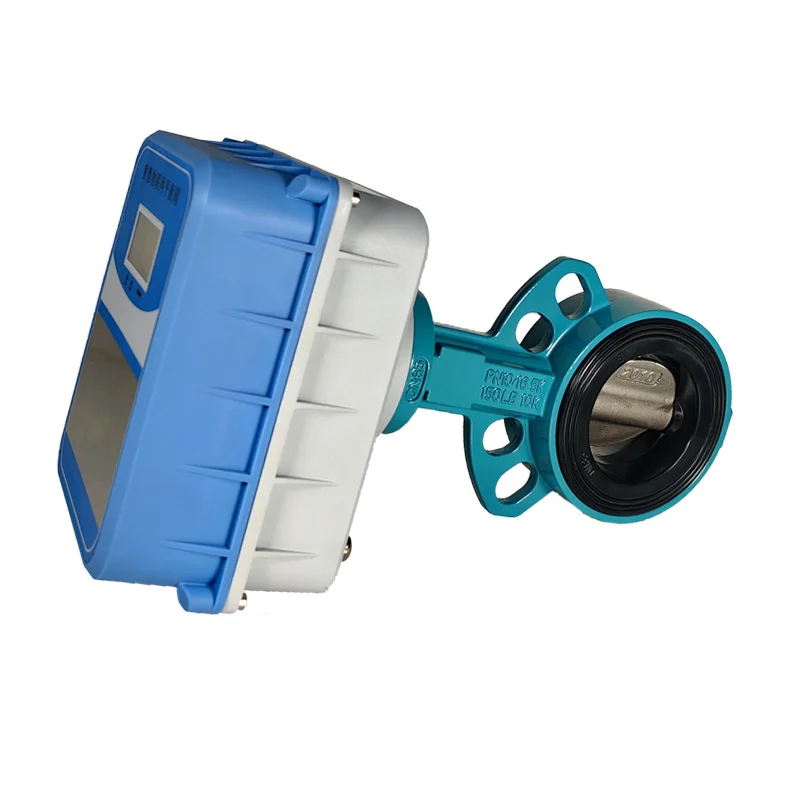 DN50 DC24V صمام فراشة متعدد العيار مفتاح ذكي للتحكم في رقاقة المياه صمام حديد الزهر DC24V