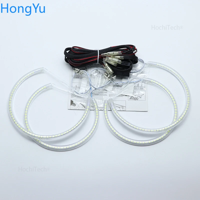 DRL do BMW serii 3 E46 Sedan Facelift 2001-05 Reflektor Halogenowy Super Jasne Białe SMD LED Angel Eye Zestaw Światła do Jazdy Dziennej