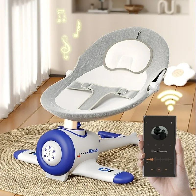 Cartoon Electric Rocking Chair for Baby,Bluetooth Music Baby Soothing Chair,Baby Sleeping Cradle Bed Newborn Electric Cradle