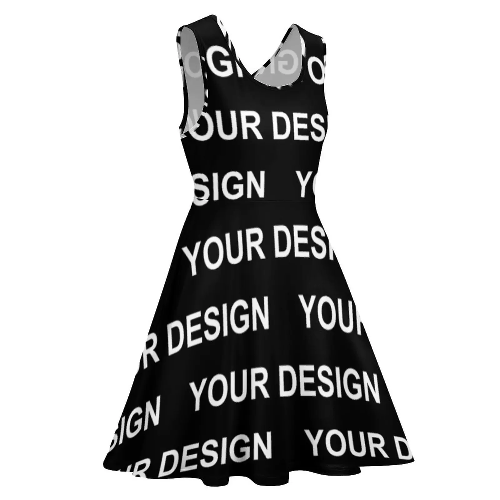 Adicionar design vestido personalizado feito sob encomenda sua imagem boho vestidos de praia sem mangas moda vestido de skate feminino padrão presente