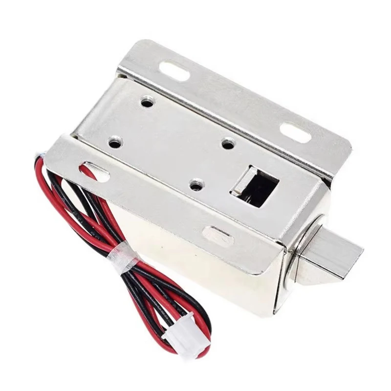 12V DC Mini 2728 Small Solenoid Lock Electromagnetic Electric Control Cabinet Drawer Lock Intelligent Auto Lock Home Improvement