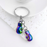 New Creative Left And Right Boxing Glove Keychain 3D Metal Fighting Glove Pendant Key Ring Party Gift