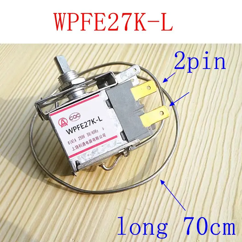 

WPFE27K-L 2Pin Refrigerator Thermostat Household Metal Temperature Controller Accessories