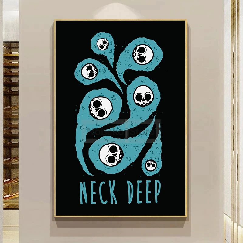 British Welsh Pop Punk Band Neck Deep Music Album Cover Vintage Poster Prints Canvas Painting Wall Art Pictures Home Room Decor