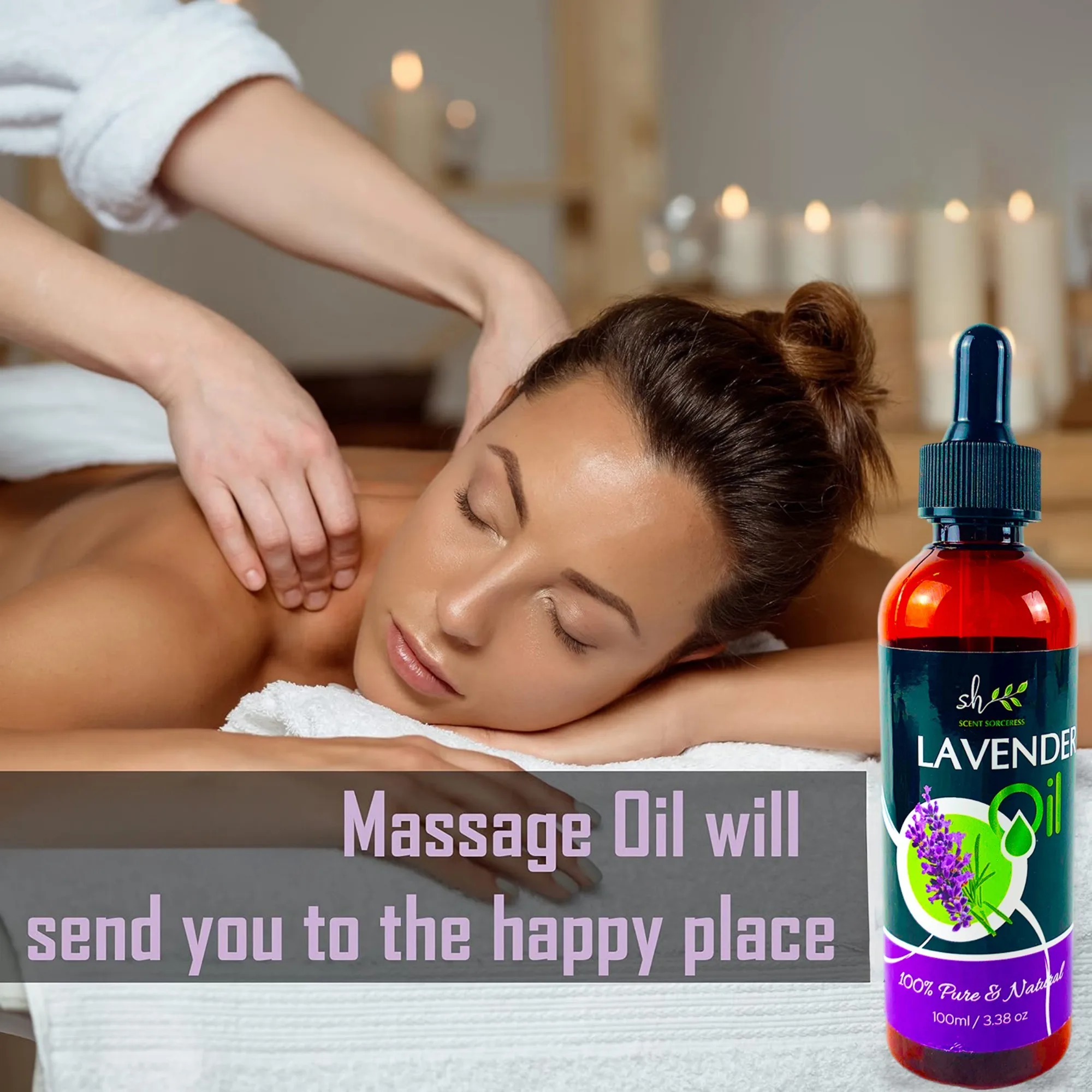 

100ml Pure Natural Lavender Massage Spa Oil Aromatherapy Intense Repair Nourishing Brighten Skin Relaxation Essential Oils Gift