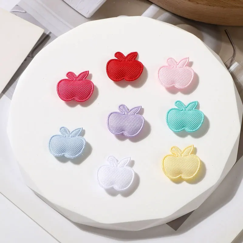 100 Stück niedliche kleine Schleifen-Stern-Apfel-Polsterapplikationen, DIY-Haarspangen, Hut- und Taschen-Dekorationszubehör – Detail 5