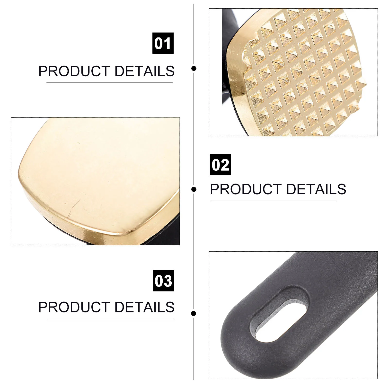 

1Pcs Meat Tenderizer Dual Sided Hammer Mallet Kitchen Tool Aluminium Alloy Perfect for Steak Pork Chicken Easy to Use