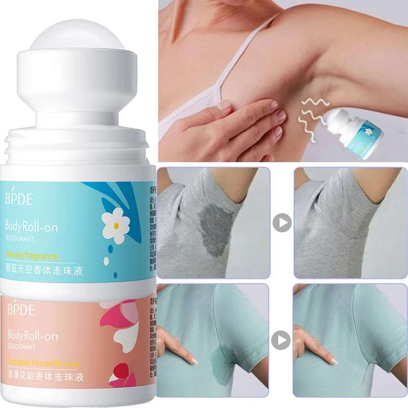 Floral Antiperspirant Deodorant Rolling Ball Underarm Body Fragrance Portable Armpit Anti Sweat Roll Perfume Body Care Deodorant