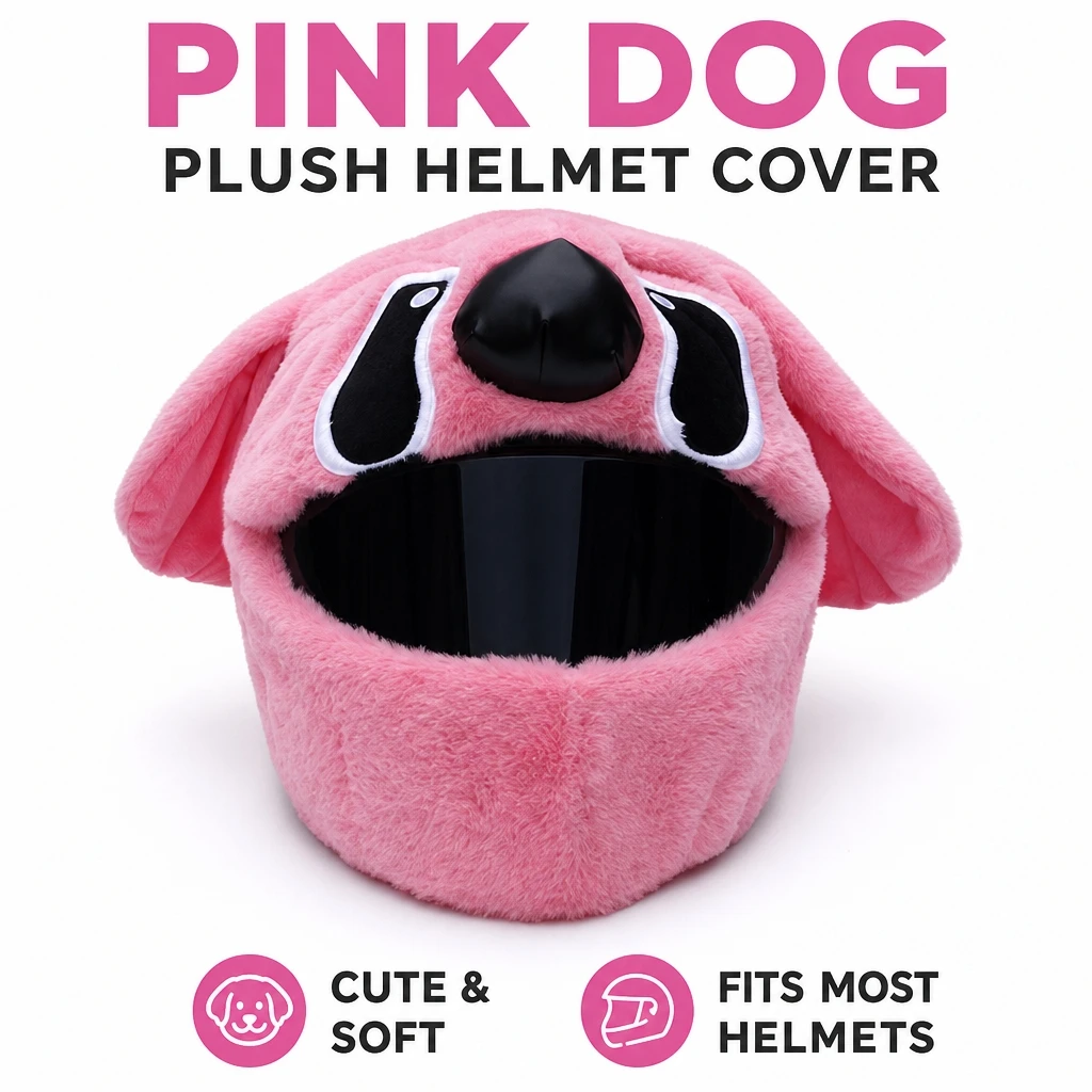 Halloween Christmas Plush Motorcycle Helmet Cover Cute Cartoon Animal Full Face Helmet Sleeve Protector for Men Women Riding