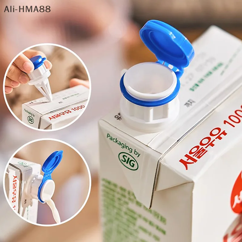 

HMA88-Boxed Milk Sealing Lid Fresh Keeping Sealer Lid Plastic Helper Food Saver Travel Kitchen Seal Milk Drink Storage Lid