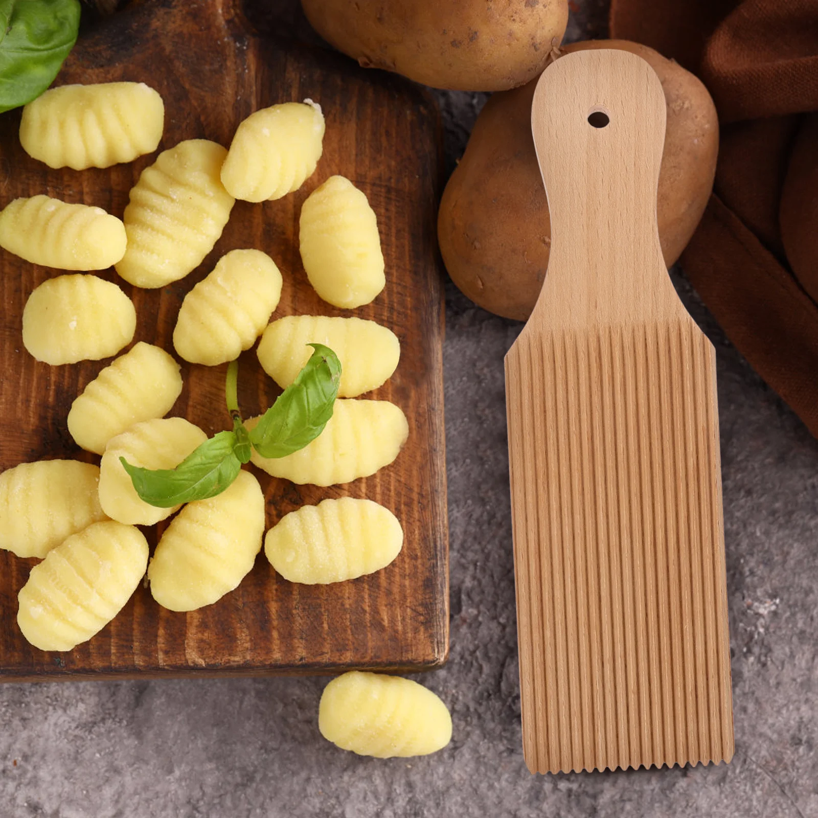 Noodle Maker Pasta Board Gnocchi Wood Wooden Convenient Household Paddles Tools