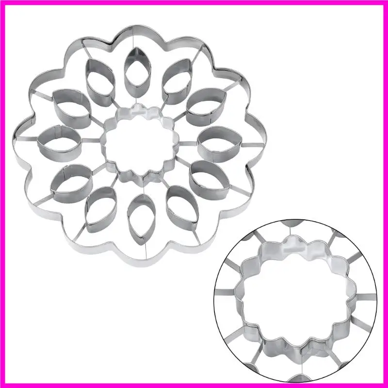 57BE Sun Flor Bolo Bolo aço inoxidável Cutter Cut Cutter Decorativo Mold para entusiastas criativos panificação