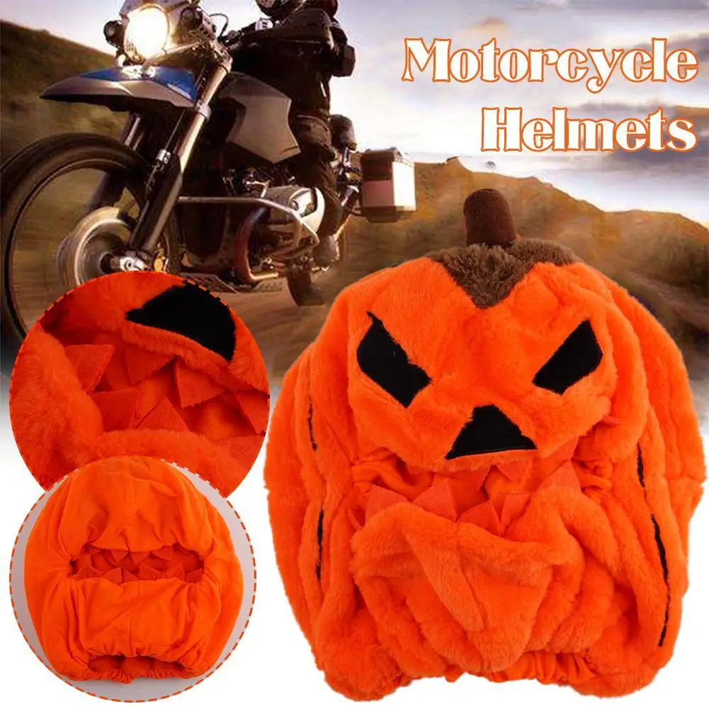 

Pumpkin Motorcycle Helmet Cover For Full-face Cross-section Helmets Collision Protection Funny Motorcycle Helmet Accessories