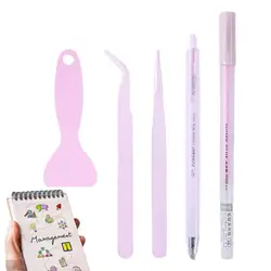 Kit de herramientas de mano para álbum de recortes, juego de herramientas de manual adhesivas fuertes para fabricación de tarjetas de Arte de papel de Collage, bolígrafo de pegamento, 4 piezas