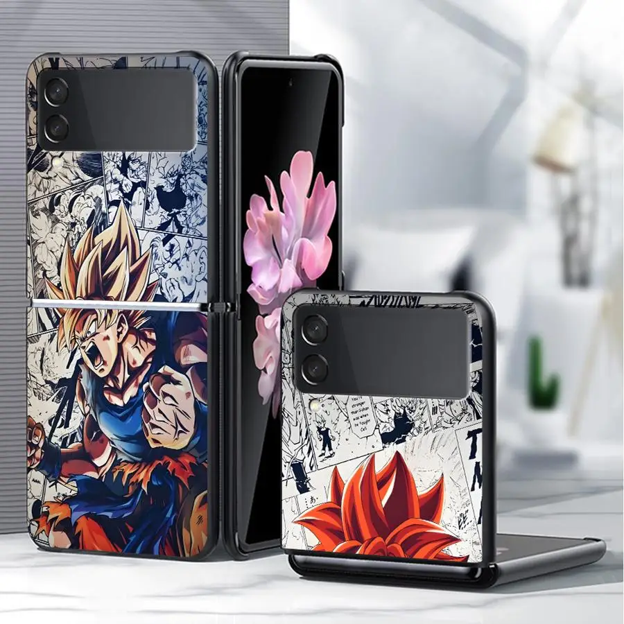 Harte Handyhülle für Samsung Galaxy Z Flip 7 6 5 4 3 ZFlip5 ZFlip7 FE ZFlip3 ZFlip4 ZFlip6 Dragon Ball Goku