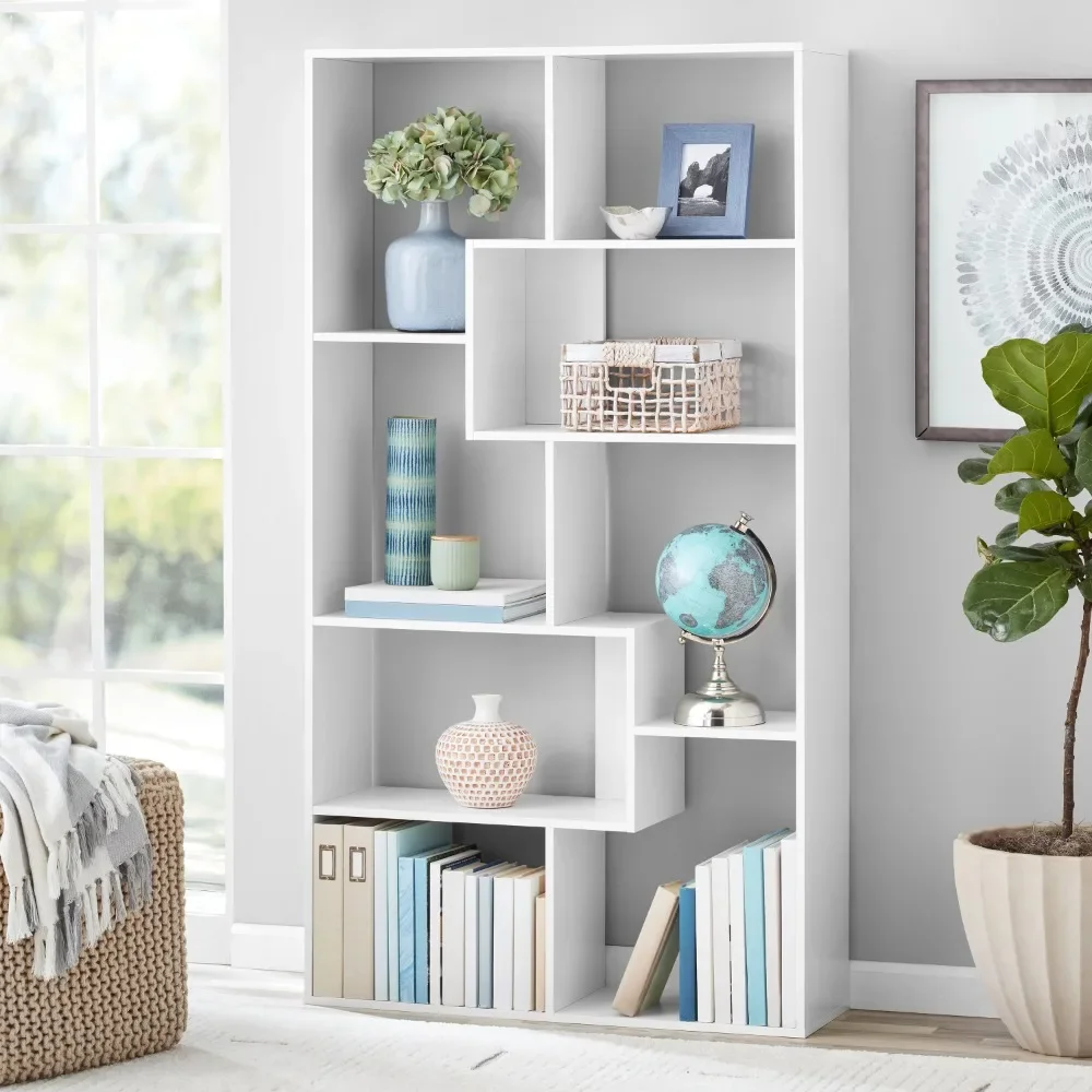 

2023 New Mainstays Modern 8-Cube Bookcase, White