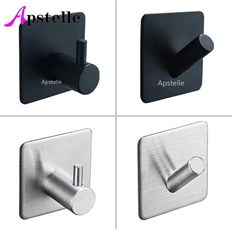 

Аксессуары для ванной комнаты, настенные крючки из нержавеющей стали, 3 м, клей-наклейка, вешалка для одежды, шляпы, для ванной комнаты, нержавеющий крючок для полотенец WB8102