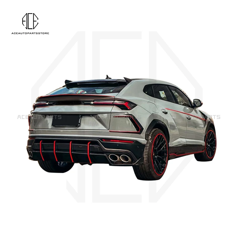 Carbon Fiber Body Kit Car Bumper Front Lip Rear Diffuser Engine Hood Car Side Skirt Spoiler For Lamborghini Urus 2018-2021