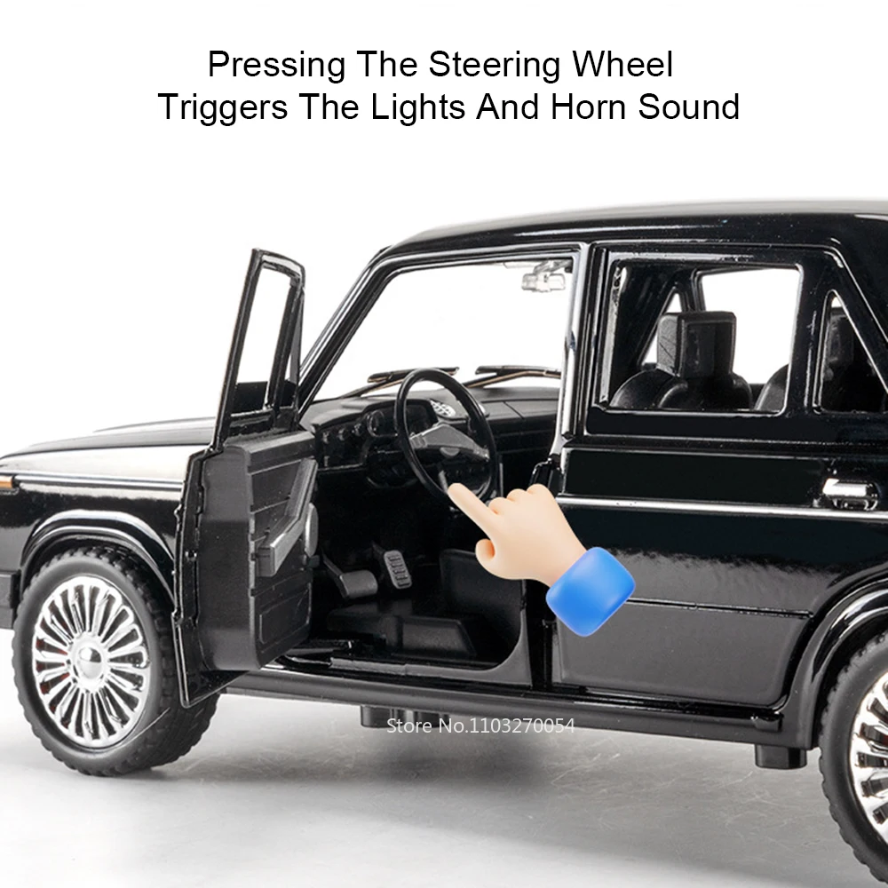1:18 Rusia LADA 2107 NIVA aleación modelos fundidos coche de juguete 6 puertas sonido abierto luz extraíble vehículo recoger regalo juguetes para niños
