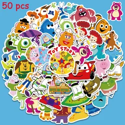 50pcs Disney Pixar Animation Lots-o'-Huggin' Bear Lightning McQueen Stickers Graffiti Decals For Kids Laptop Luggage Sticker