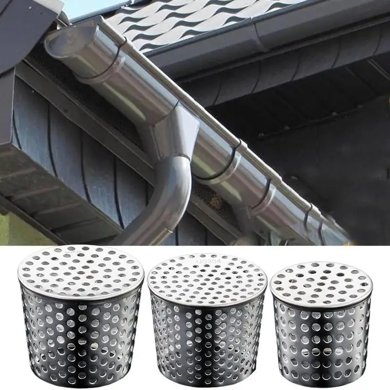Stainless Steel Guards For Gutters 304 Stainless Steel Drain Outdoor Gutter Cleaning Tool Roof Anti-Blocking Drain Cover Gutter
