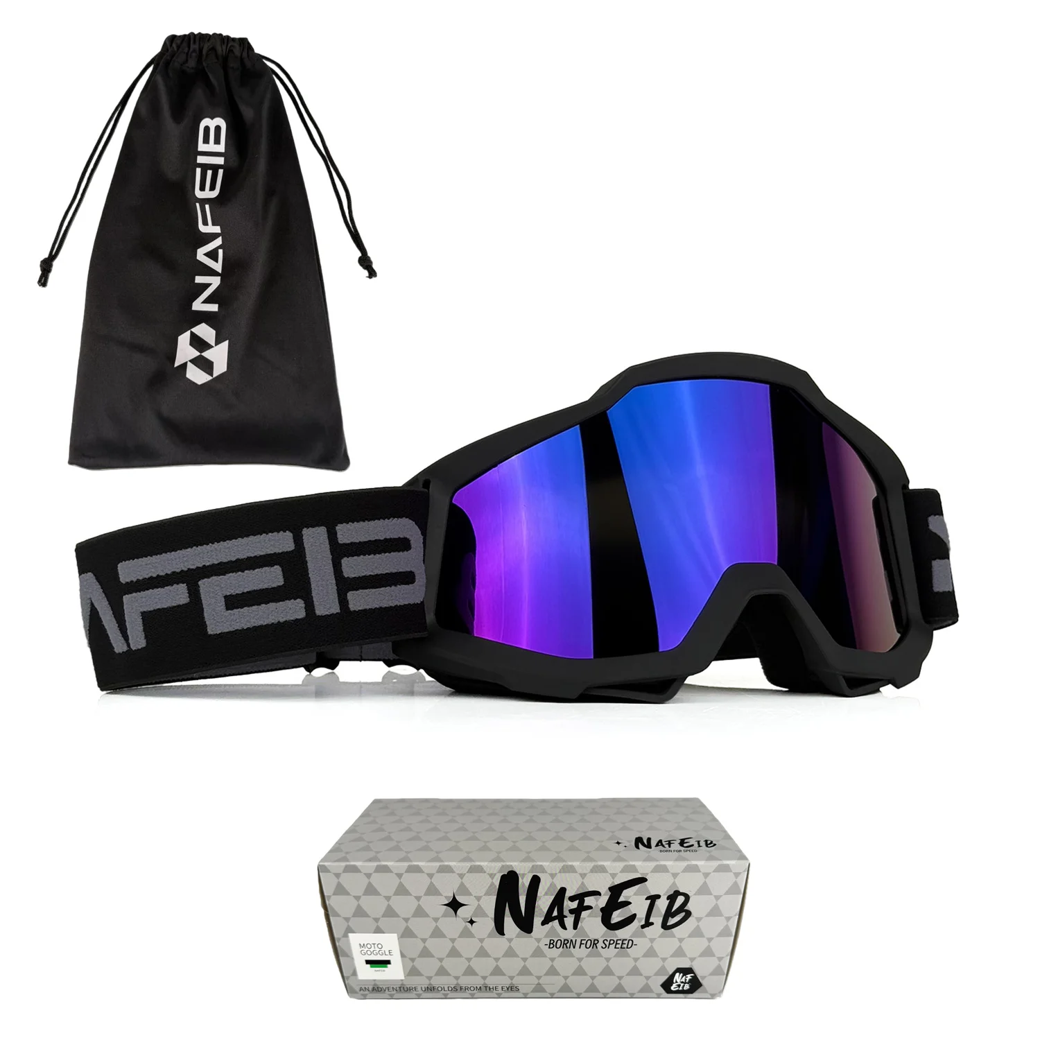 

Multi-Color Noseless Motorcycle Goggles - UV400 Waterproof, Windproof & Impact-Resistant, Anti-Fog for Off-Road ATV MX